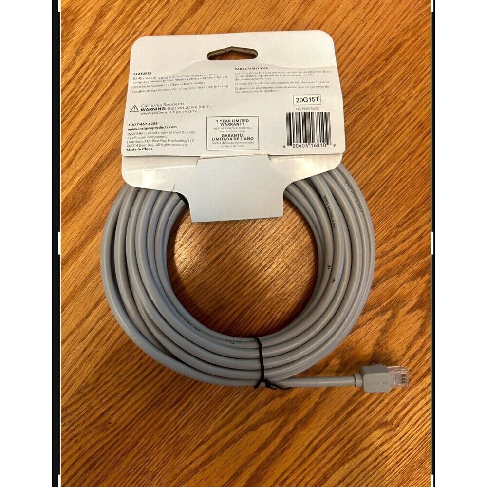 25 ft Cat 6 Network Cable by Insignia NEW - Picture 2 of 2